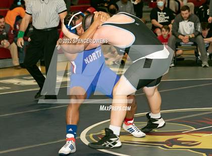 Thumbnail 3 in NCHSAA 4A West Wrestling Regional Championship photogallery.