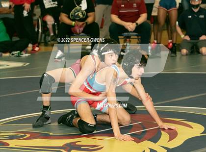 Thumbnail 3 in NCHSAA 4A West Wrestling Regional Championship photogallery.