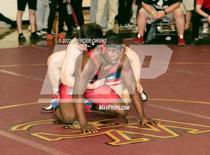 Thumbnail 1 in NCHSAA 4A West Wrestling Regional Championship photogallery.