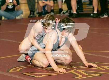 Thumbnail 2 in NCHSAA 4A West Wrestling Regional Championship photogallery.