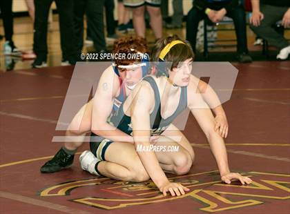 Thumbnail 1 in NCHSAA 4A West Wrestling Regional Championship photogallery.
