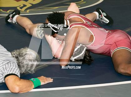 Thumbnail 3 in NCHSAA 4A West Wrestling Regional Championship photogallery.