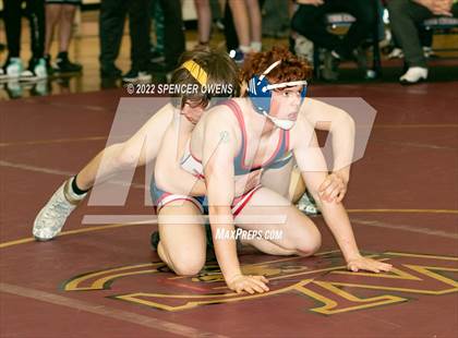 Thumbnail 3 in NCHSAA 4A West Wrestling Regional Championship photogallery.