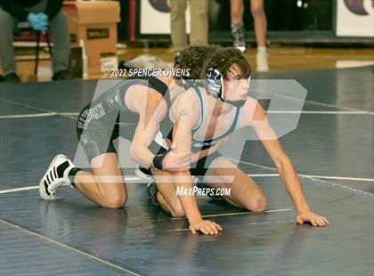 Thumbnail 2 in NCHSAA 4A West Wrestling Regional Championship photogallery.
