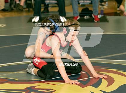 Thumbnail 1 in NCHSAA 4A West Wrestling Regional Championship photogallery.