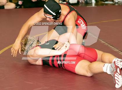 Thumbnail 3 in NCHSAA 4A West Wrestling Regional Championship photogallery.