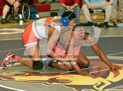 Thumbnail 3 in NCHSAA 4A West Wrestling Regional Championship photogallery.
