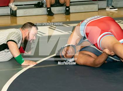 Thumbnail 3 in NCHSAA 4A West Wrestling Regional Championship photogallery.