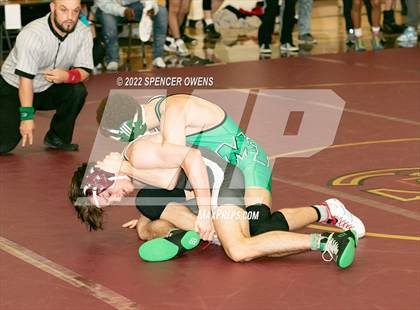 Thumbnail 3 in NCHSAA 4A West Wrestling Regional Championship photogallery.