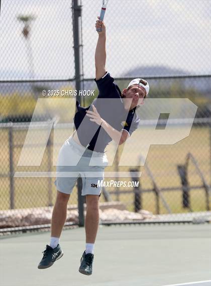 Thumbnail 3 in Shadow Mountain vs Catalina Foothills (AIA Boys Tennis Division II Team Championship Quarterfinals) photogallery.