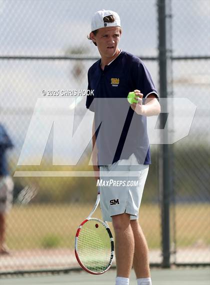 Thumbnail 3 in Shadow Mountain vs Catalina Foothills (AIA Boys Tennis Division II Team Championship Quarterfinals) photogallery.