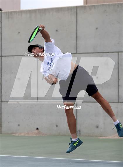 Thumbnail 2 in Shadow Mountain vs Catalina Foothills (AIA Boys Tennis Division II Team Championship Quarterfinals) photogallery.