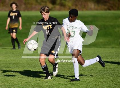 Thumbnail 1 in Notre Dame, WH @ Amity Regional (SCC Div C 1st Round) photogallery.