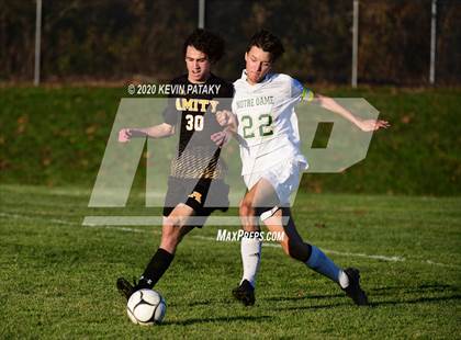 Thumbnail 3 in Notre Dame, WH @ Amity Regional (SCC Div C 1st Round) photogallery.