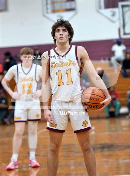 Thumbnail 2 in Burlington Township vs Gloucester Catholic (Holy Cross Prep Showcase) photogallery.