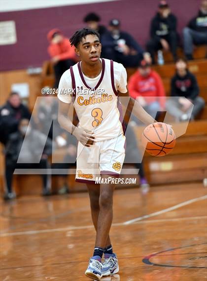 Thumbnail 3 in Burlington Township vs Gloucester Catholic (Holy Cross Prep Showcase) photogallery.
