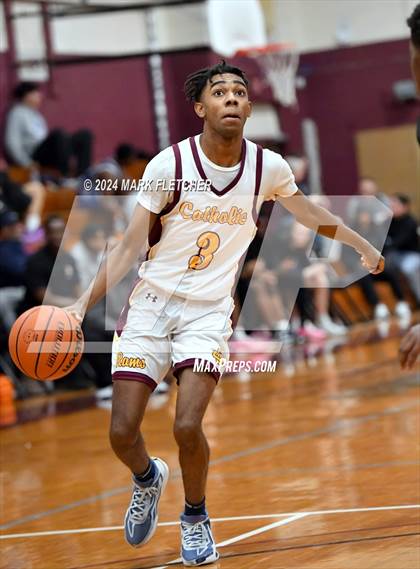 Thumbnail 2 in Burlington Township vs Gloucester Catholic (Holy Cross Prep Showcase) photogallery.