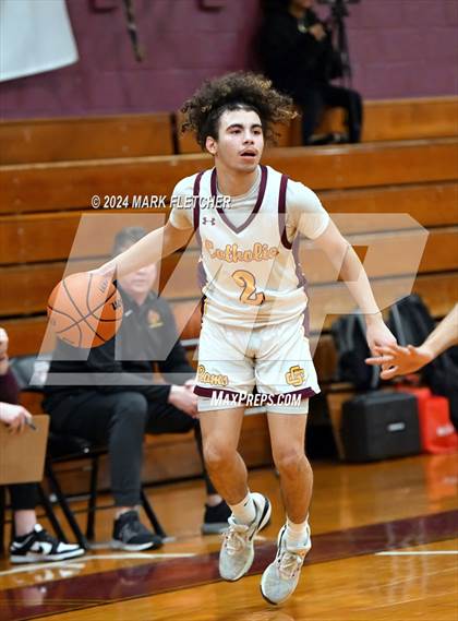Thumbnail 2 in Burlington Township vs Gloucester Catholic (Holy Cross Prep Showcase) photogallery.