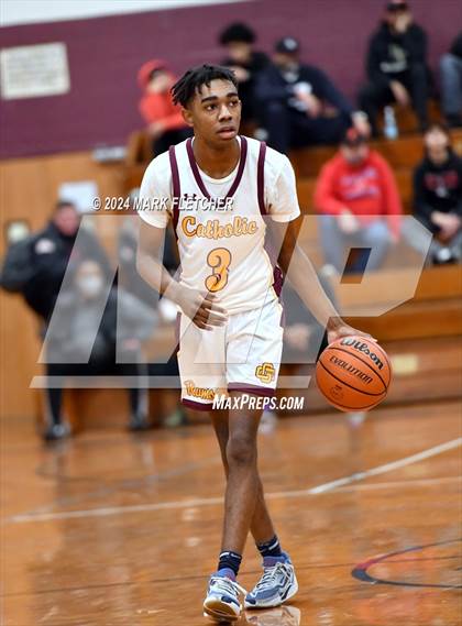 Thumbnail 2 in Burlington Township vs Gloucester Catholic (Holy Cross Prep Showcase) photogallery.
