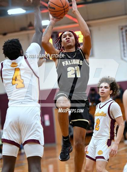 Thumbnail 2 in Burlington Township vs Gloucester Catholic (Holy Cross Prep Showcase) photogallery.