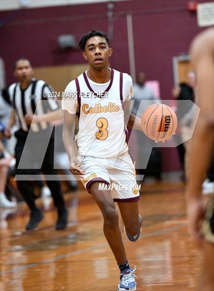 Thumbnail 3 in Burlington Township vs Gloucester Catholic (Holy Cross Prep Showcase) photogallery.