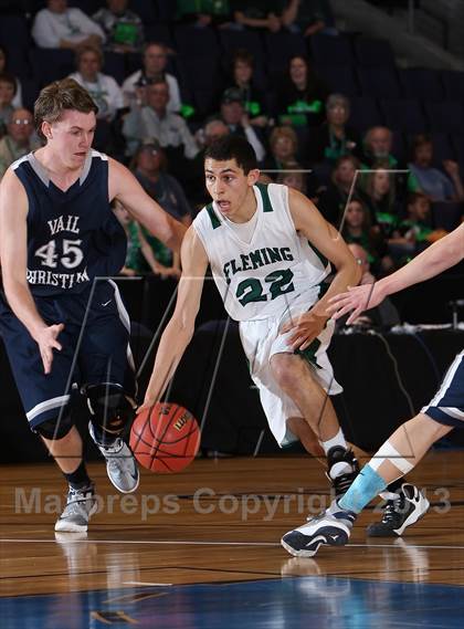 Thumbnail 1 in Fleming vs. Vail Christian (CHSAA 1A Great 8) photogallery.