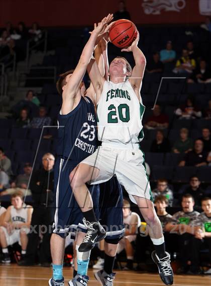Thumbnail 1 in Fleming vs. Vail Christian (CHSAA 1A Great 8) photogallery.