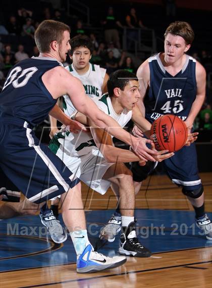 Thumbnail 1 in Fleming vs. Vail Christian (CHSAA 1A Great 8) photogallery.