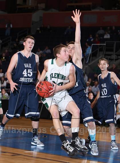 Thumbnail 3 in Fleming vs. Vail Christian (CHSAA 1A Great 8) photogallery.