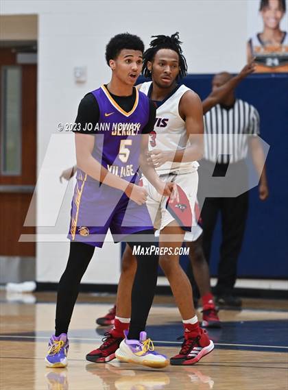 Thumbnail 2 in Jersey Village vs. Benjamin Davis (Houston Methodist Cy-Hoops Invitational) photogallery.