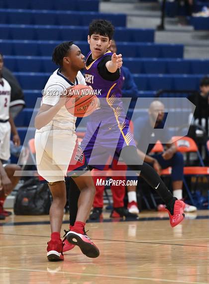 Thumbnail 1 in Jersey Village vs. Benjamin Davis (Houston Methodist Cy-Hoops Invitational) photogallery.