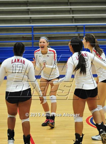 Thumbnail 1 in Reagan vs Lamar (34th Annual Houston ISD Varsity Volleyball Tournament) photogallery.