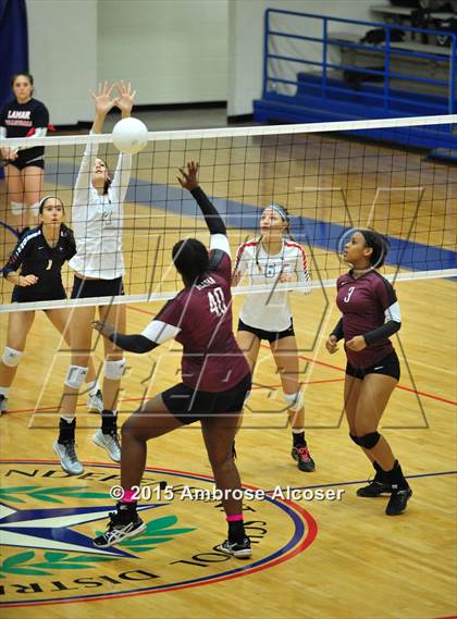 Thumbnail 1 in Reagan vs Lamar (34th Annual Houston ISD Varsity Volleyball Tournament) photogallery.
