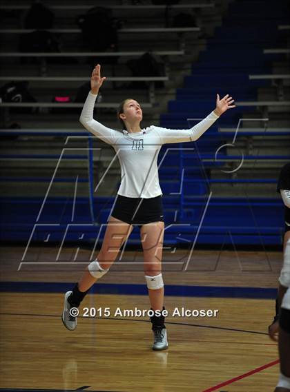 Thumbnail 2 in Reagan vs Lamar (34th Annual Houston ISD Varsity Volleyball Tournament) photogallery.