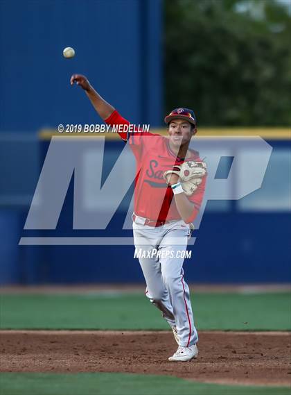 Thumbnail 2 in Sanger vs. San Joaquin Memorial (2019 D2 Valley Championships) photogallery.