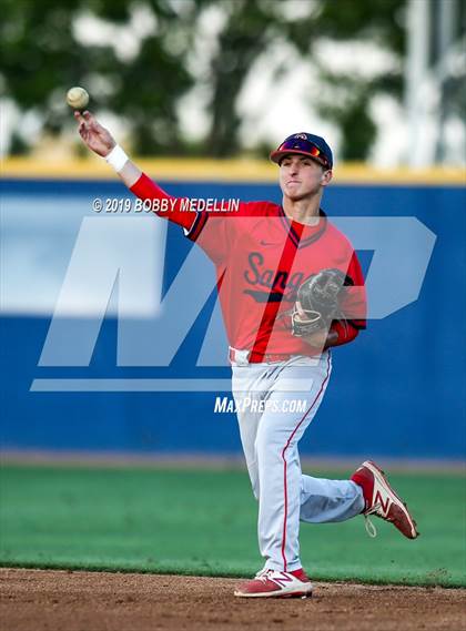 Thumbnail 3 in Sanger vs. San Joaquin Memorial (2019 D2 Valley Championships) photogallery.