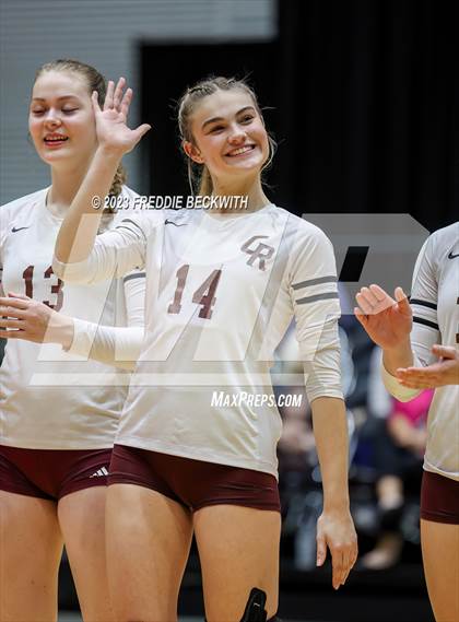 Thumbnail 1 in Grand Oaks vs. Cinco Ranch (UIL 6A Volleyball Final) photogallery.