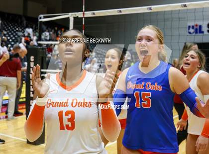 Thumbnail 1 in Grand Oaks vs. Cinco Ranch (UIL 6A Volleyball Final) photogallery.