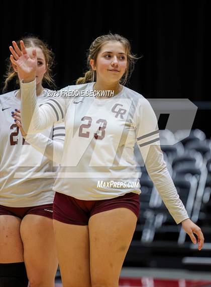 Thumbnail 1 in Grand Oaks vs. Cinco Ranch (UIL 6A Volleyball Final) photogallery.
