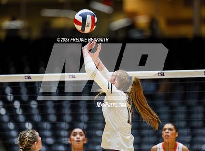 Thumbnail 3 in Grand Oaks vs. Cinco Ranch (UIL 6A Volleyball Final) photogallery.