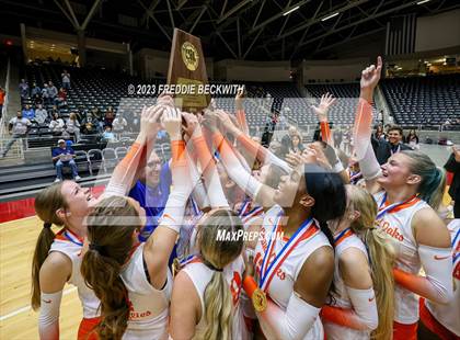 Thumbnail 1 in Grand Oaks vs. Cinco Ranch (UIL 6A Volleyball Final) photogallery.