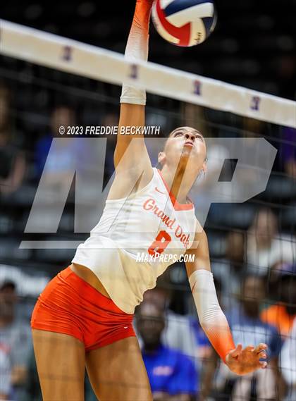 Thumbnail 3 in Grand Oaks vs. Cinco Ranch (UIL 6A Volleyball Final) photogallery.
