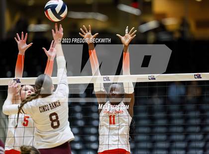 Thumbnail 3 in Grand Oaks vs. Cinco Ranch (UIL 6A Volleyball Final) photogallery.