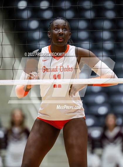 Thumbnail 3 in Grand Oaks vs. Cinco Ranch (UIL 6A Volleyball Final) photogallery.