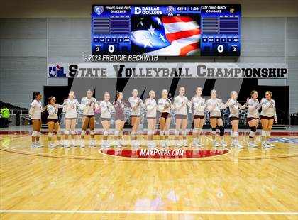 Thumbnail 3 in Grand Oaks vs. Cinco Ranch (UIL 6A Volleyball Final) photogallery.