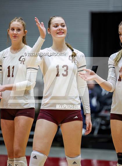 Thumbnail 3 in Grand Oaks vs. Cinco Ranch (UIL 6A Volleyball Final) photogallery.