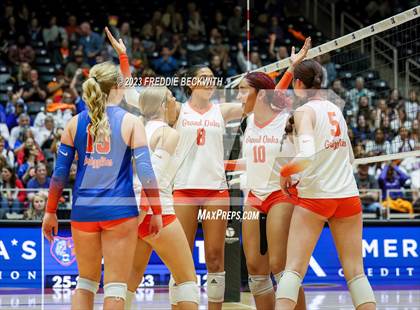 Thumbnail 2 in Grand Oaks vs. Cinco Ranch (UIL 6A Volleyball Final) photogallery.