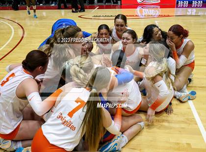 Thumbnail 2 in Grand Oaks vs. Cinco Ranch (UIL 6A Volleyball Final) photogallery.