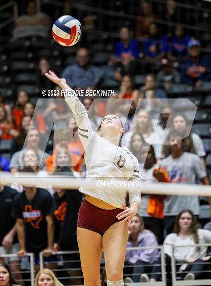Thumbnail 3 in Grand Oaks vs. Cinco Ranch (UIL 6A Volleyball Final) photogallery.