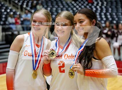 Thumbnail 1 in Grand Oaks vs. Cinco Ranch (UIL 6A Volleyball Final) photogallery.